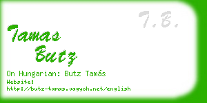 tamas butz business card